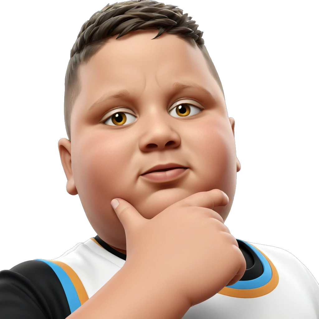 thoughtful boy in black shirt emoji