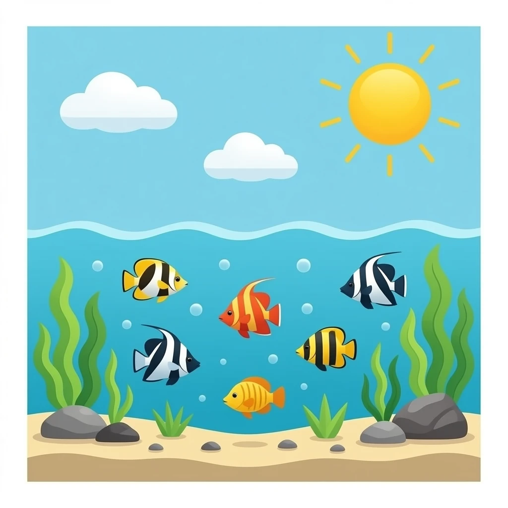 aquarium with fish emoji