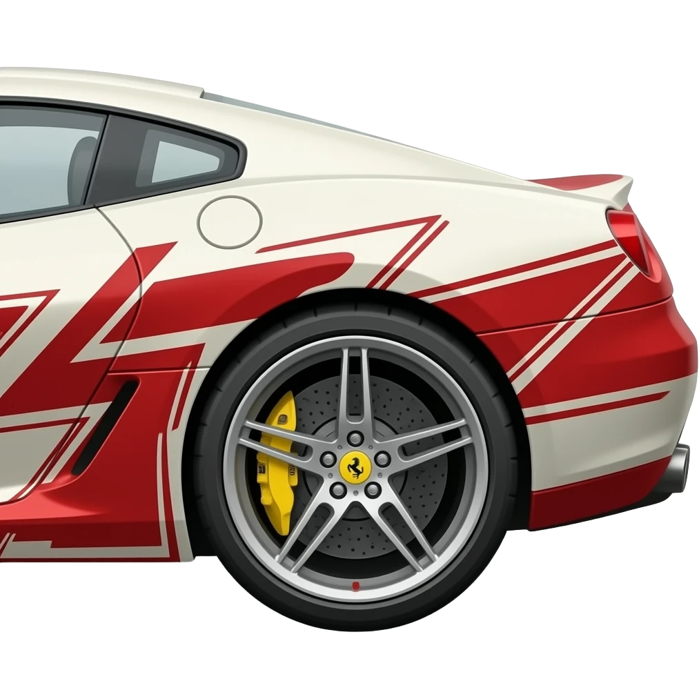 ferrari 599GTB, perfect proportions, side view, cartoon style, exaggerated emoji
