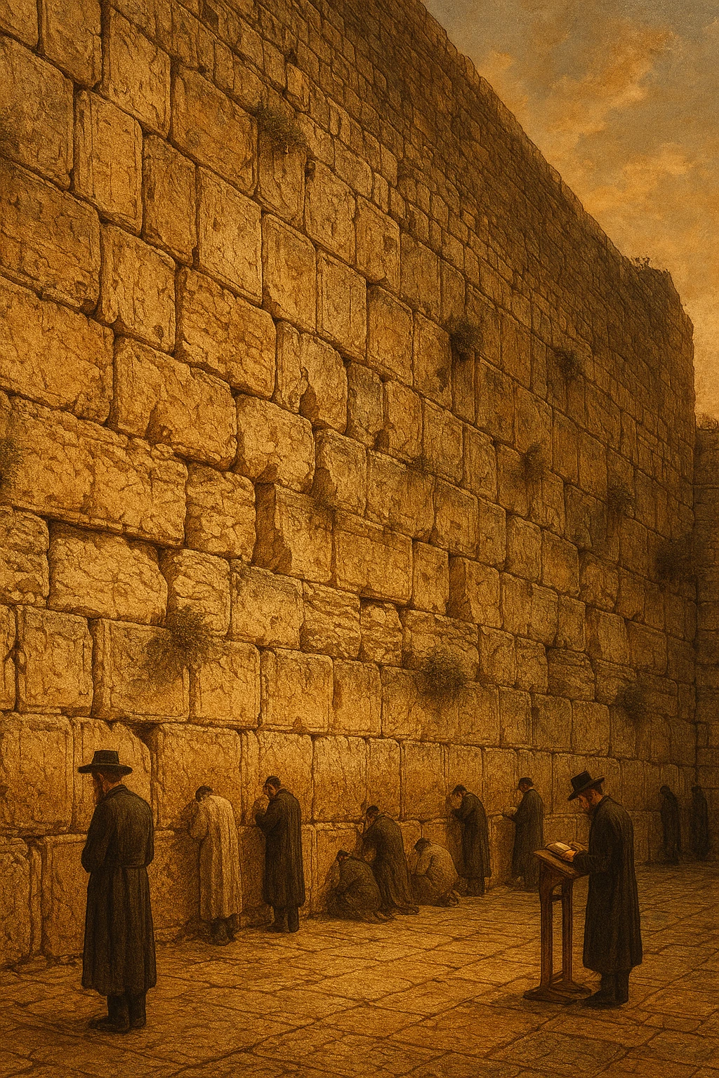 illustration of the Kotel (Western Wall), style 1, detailed, artistic emoji