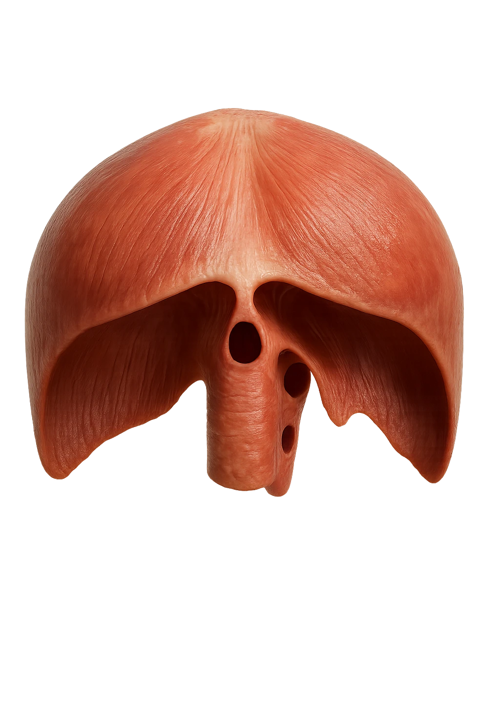 diaframma umano anatomico, iperrealistico 4k, isolato su sfondo bianco emoji