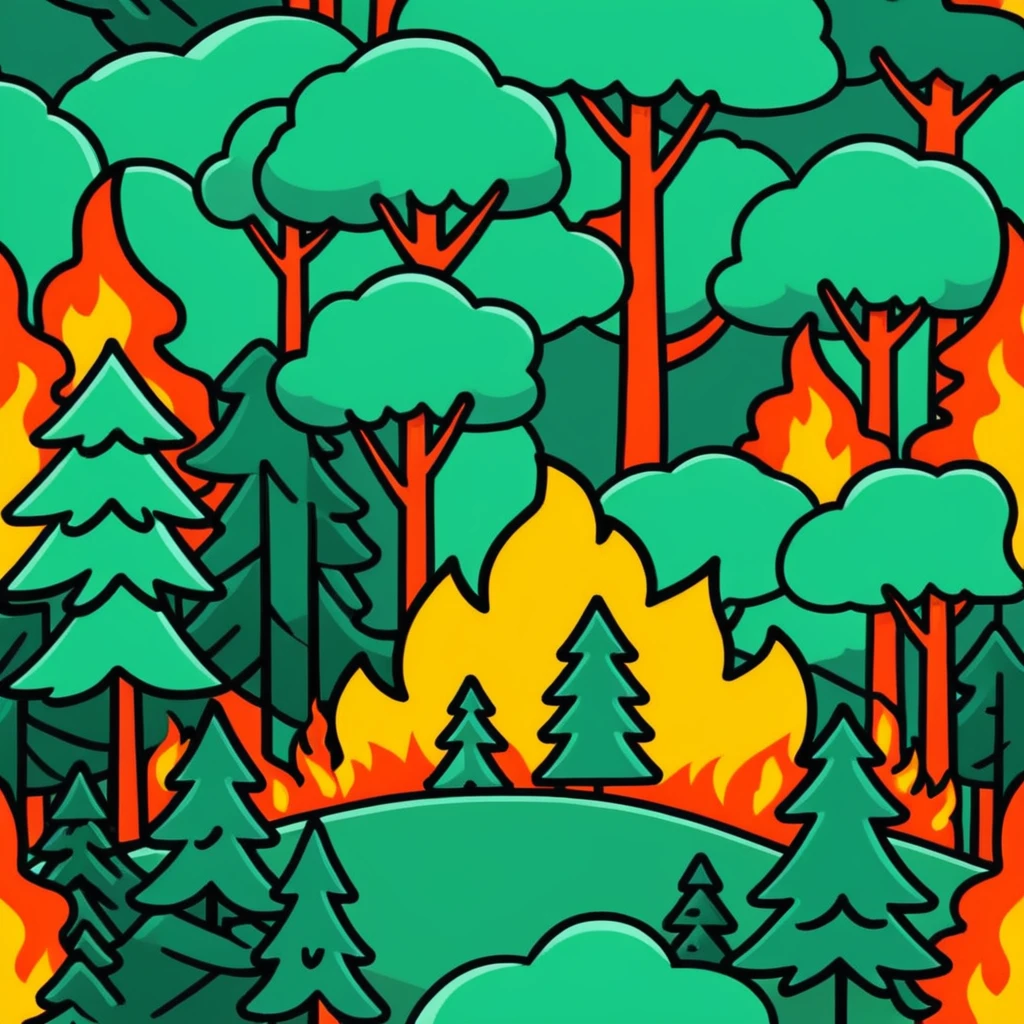 Forest on fire emoji