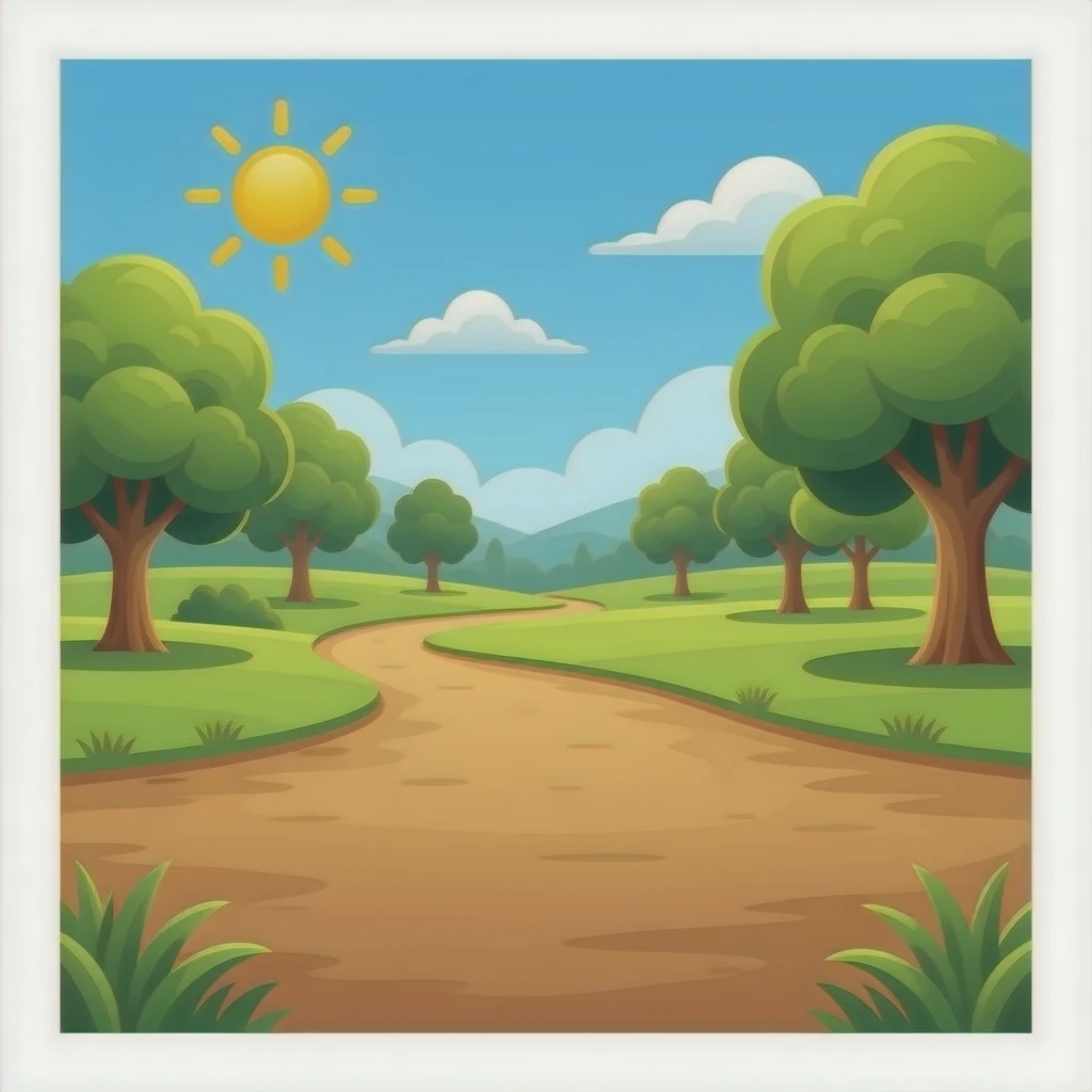 hazme un parque que no haya nada i que el suelo sea de tierra emoji