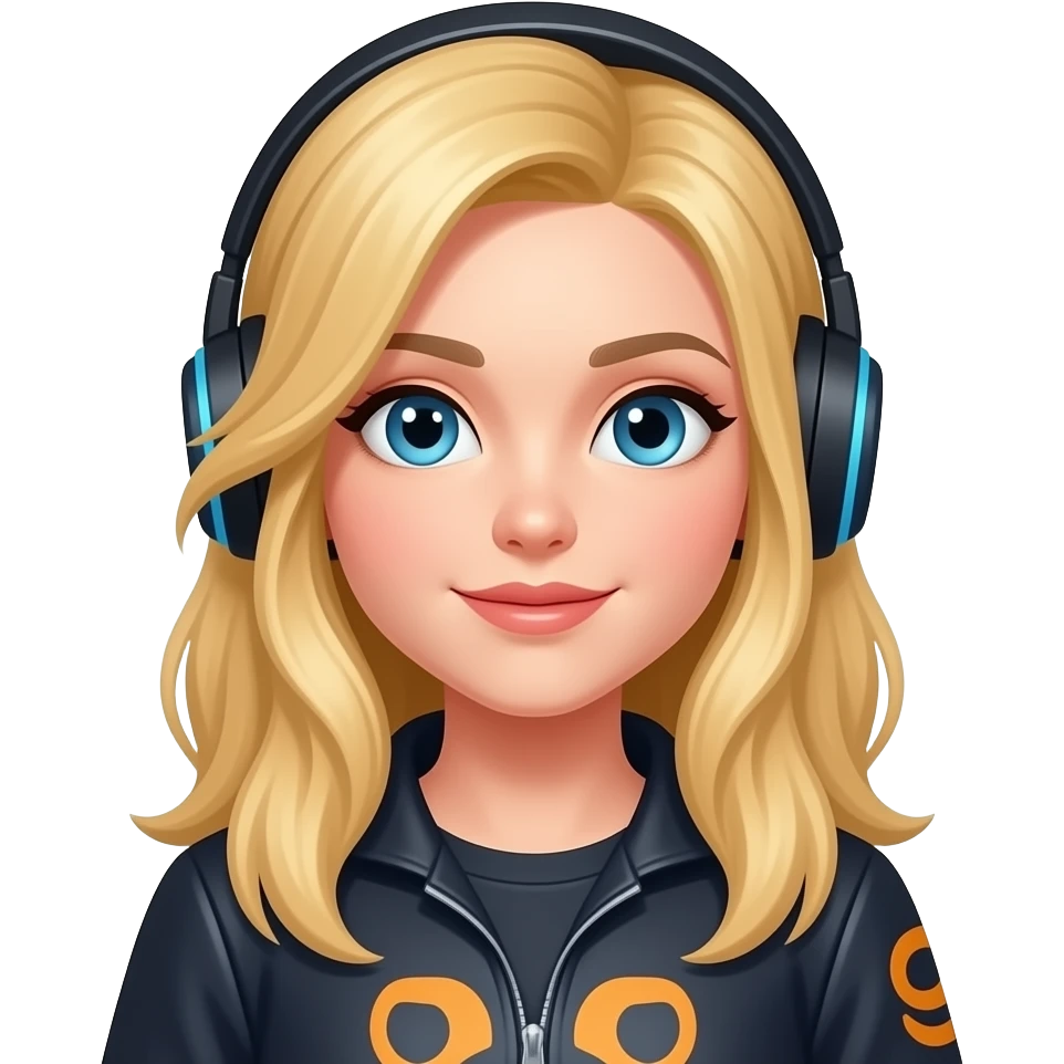 blond female gamer emoji