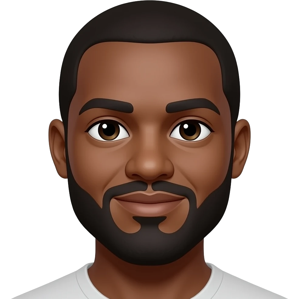 black guy with beards emoji