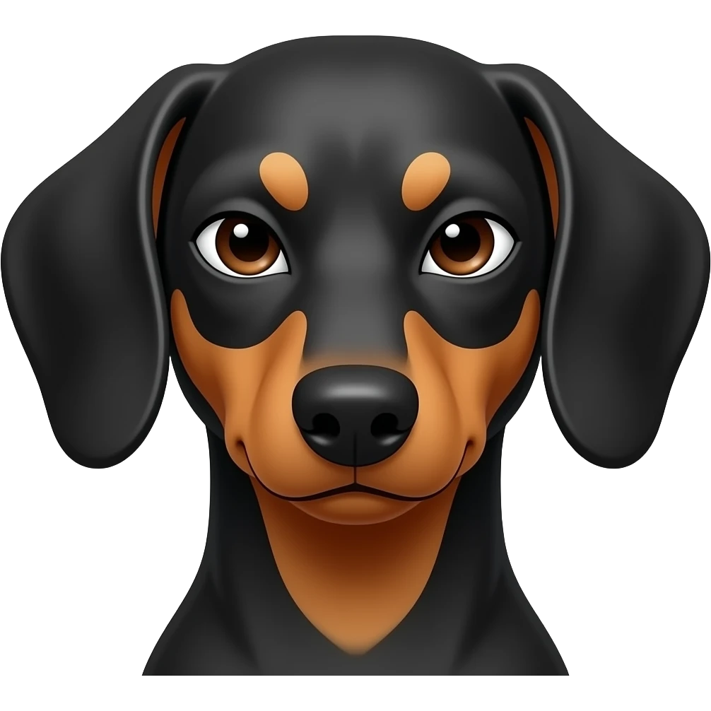 confused side eye dachshund with attitude emoji