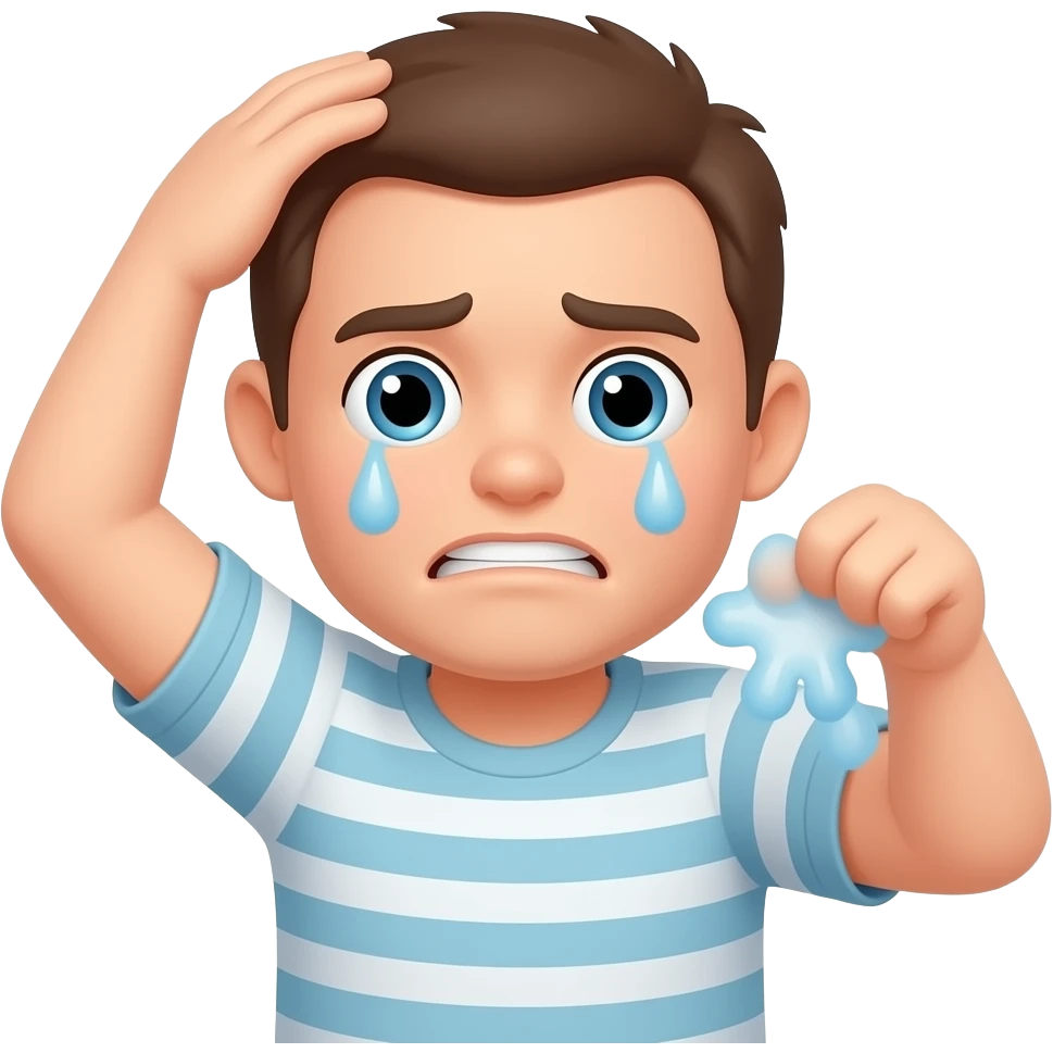 Draw a person who is having difficulty whit cooperate emoji