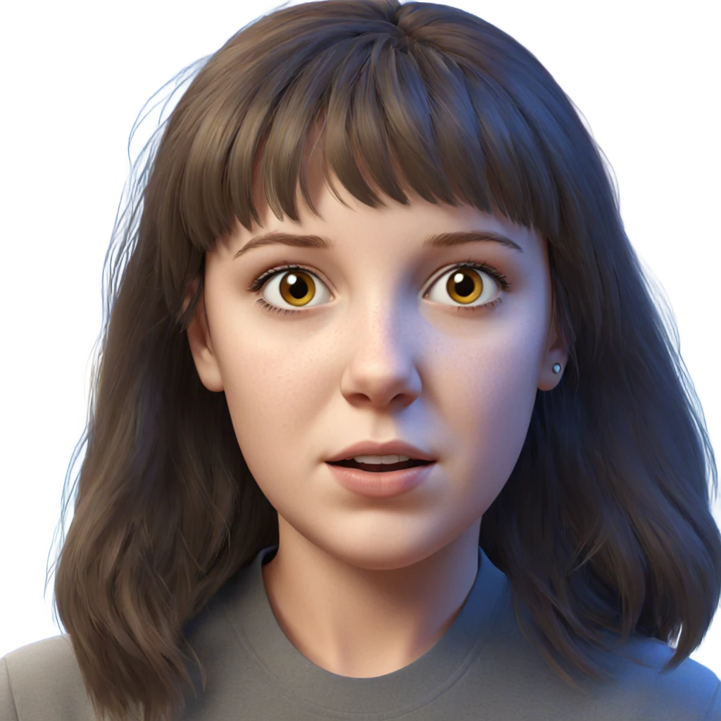 realistic portrait of girl emoji