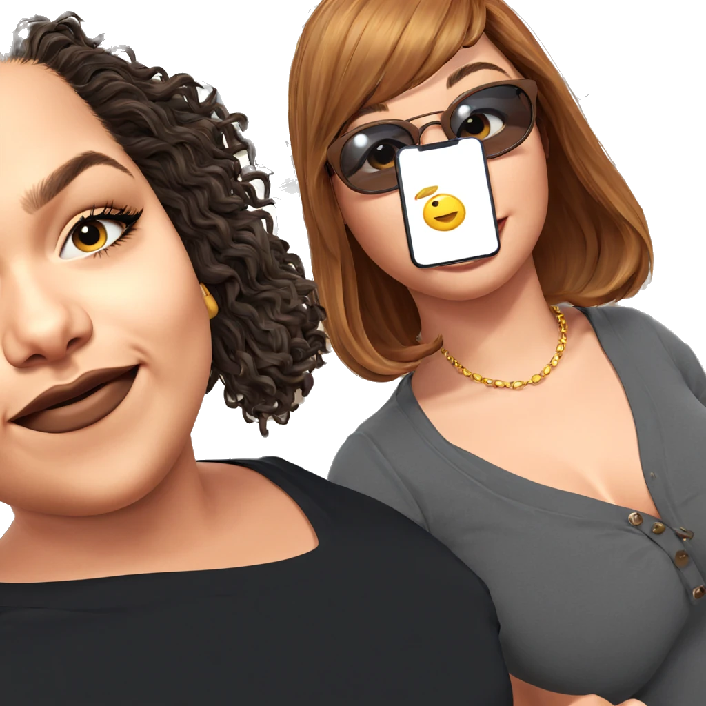 friends enjoying sunny day emoji