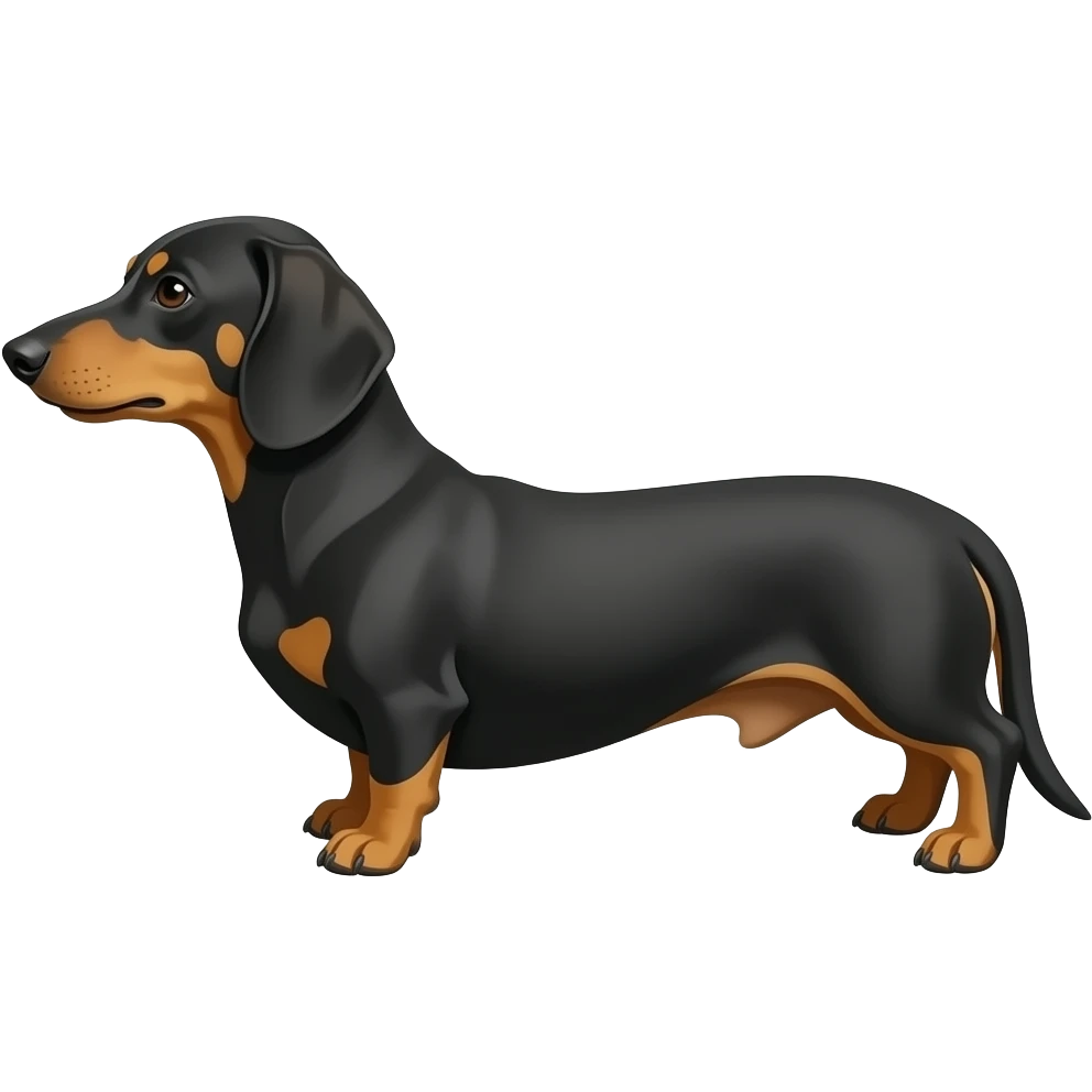 Dachshund side profile silhouette emoji