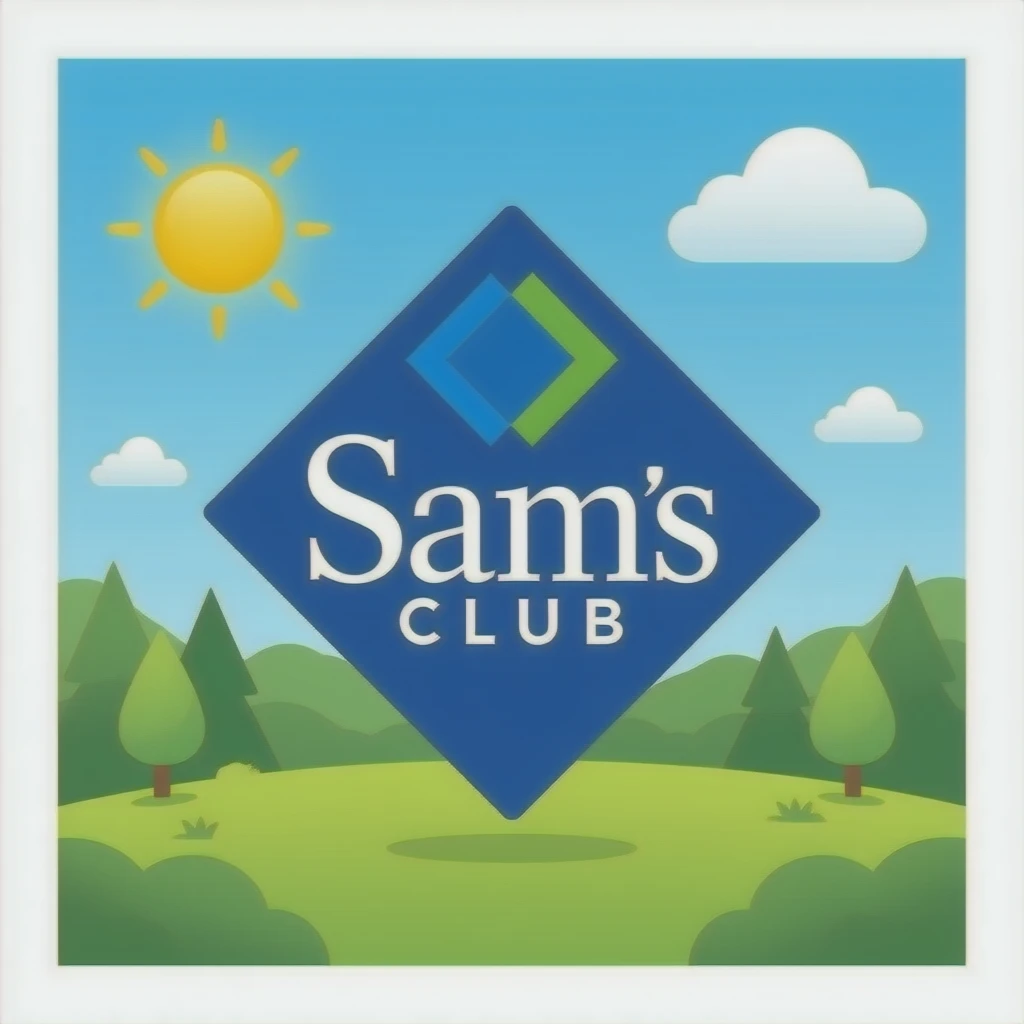 A pink Sam's Club emoji