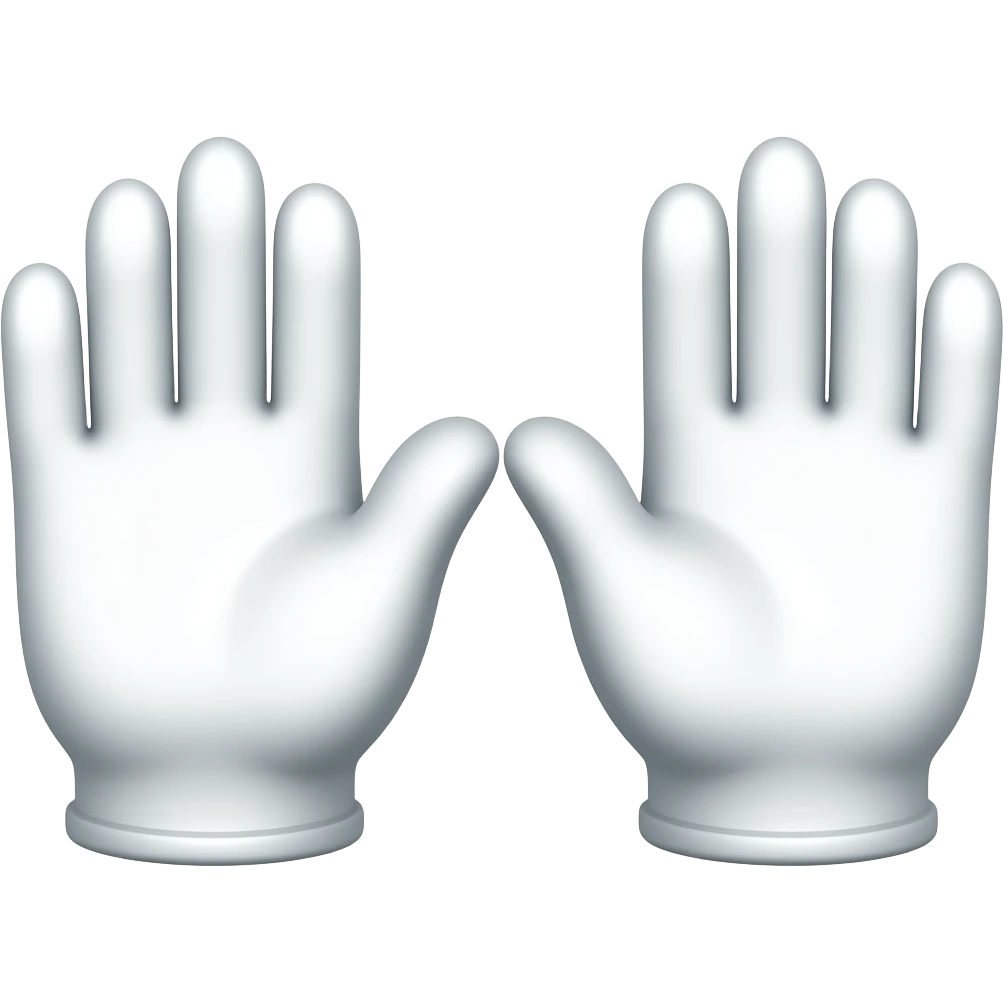 guantes blancos emoji