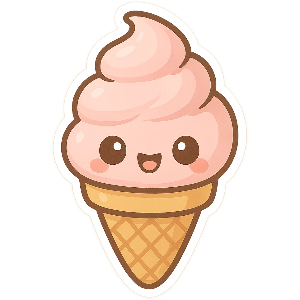 Ice cream cone emoji