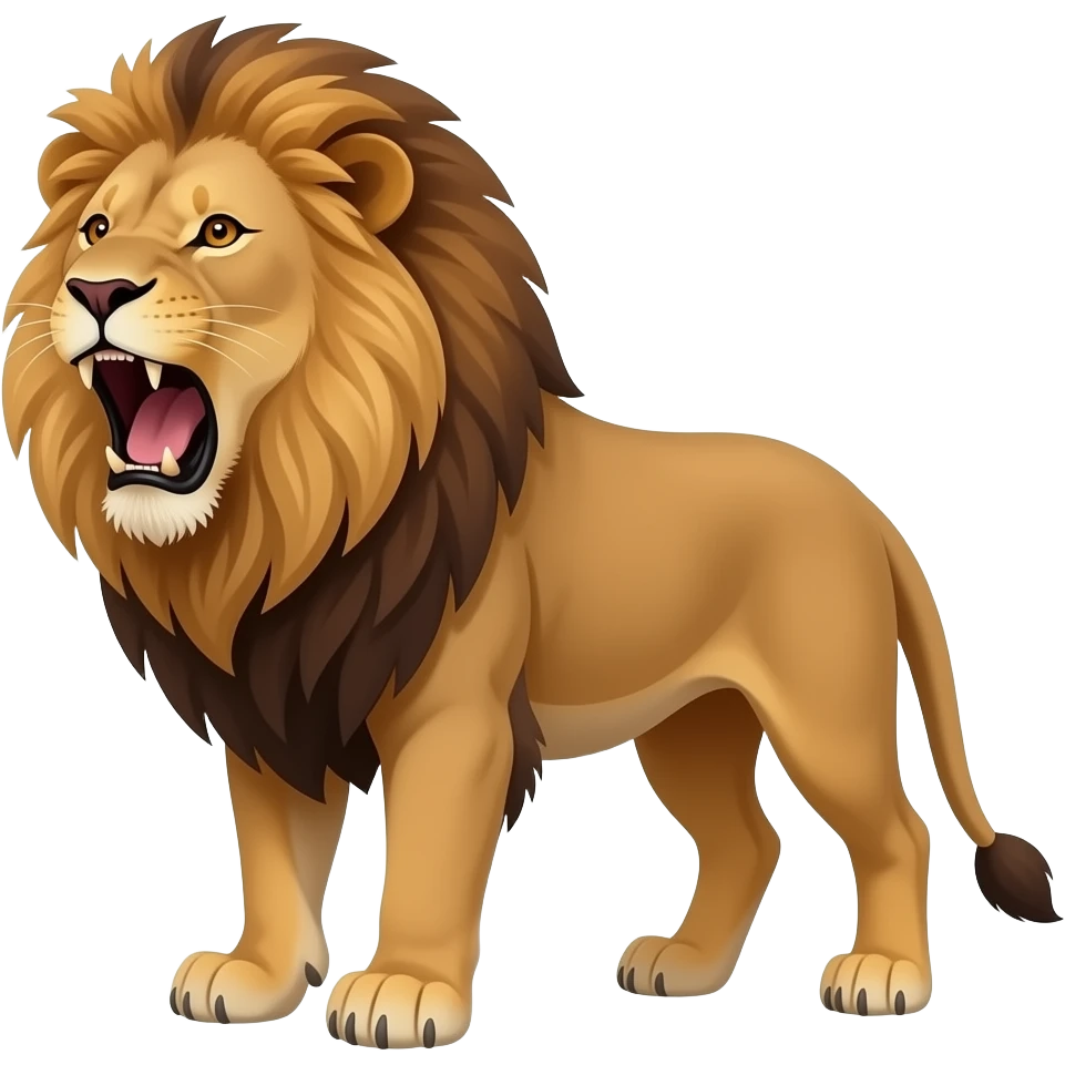 Un león en grande q diga 05 emoji