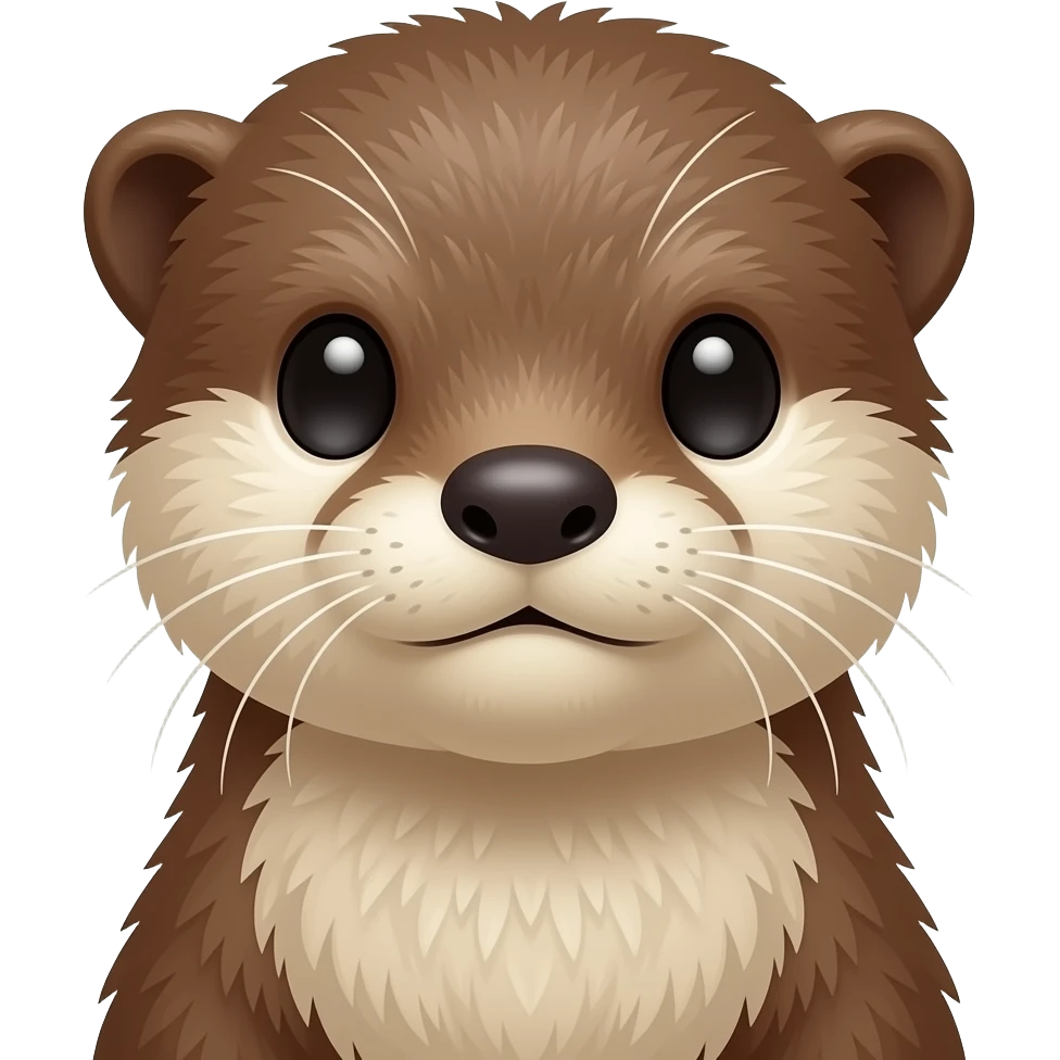 baby otter head and shoulders emoji