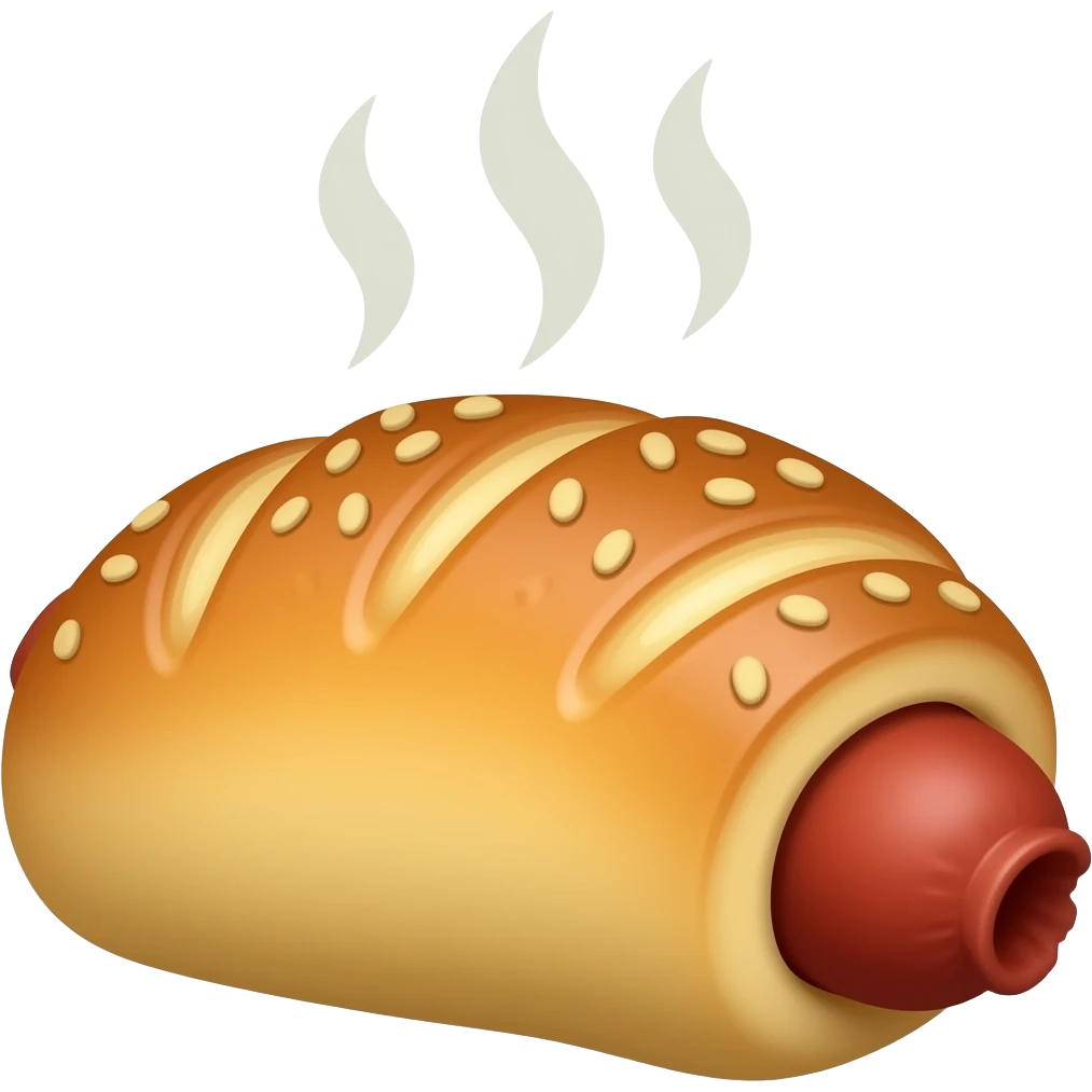 Steamy sausage roll emoji