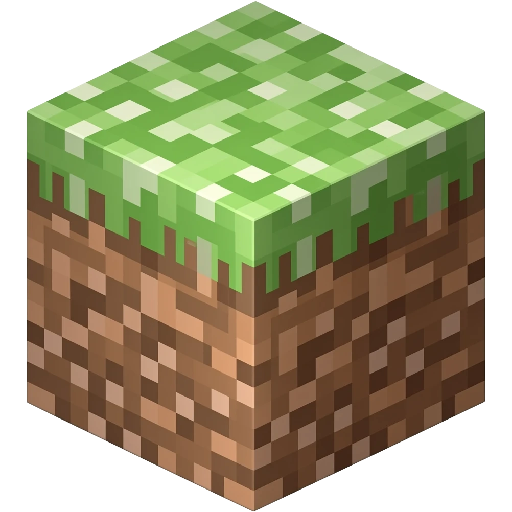 Minecraft cube emoji