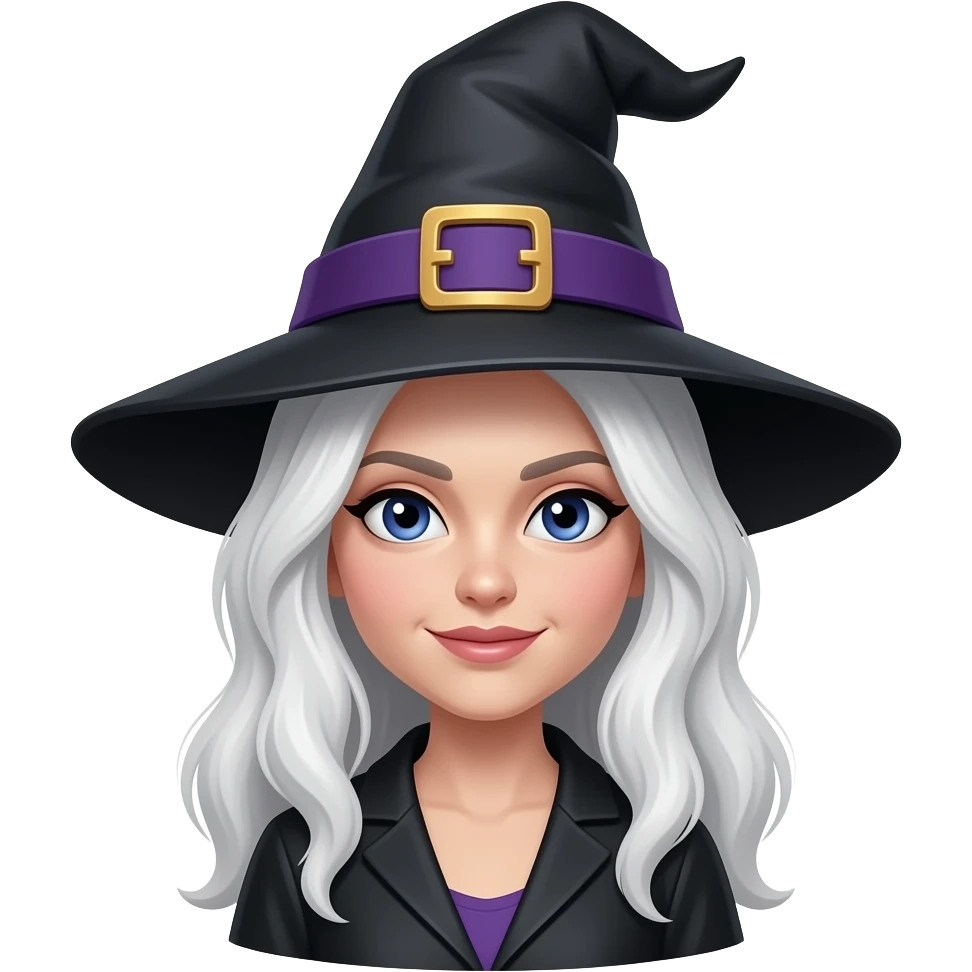 piel blanca, bruja sabia emoji