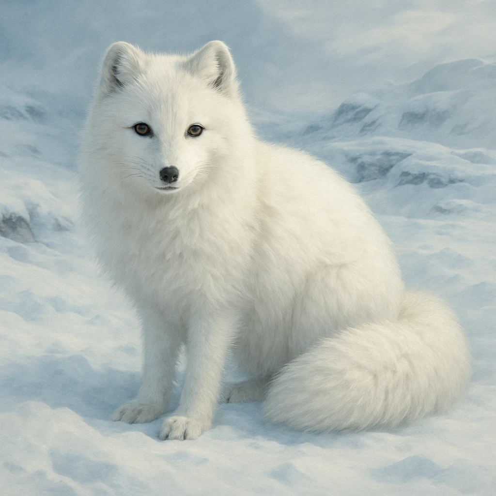 Arctic fox emoji