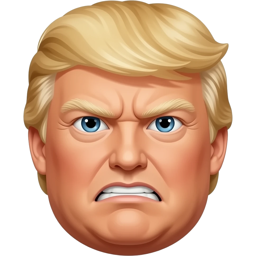 trump head face fat angry emoji