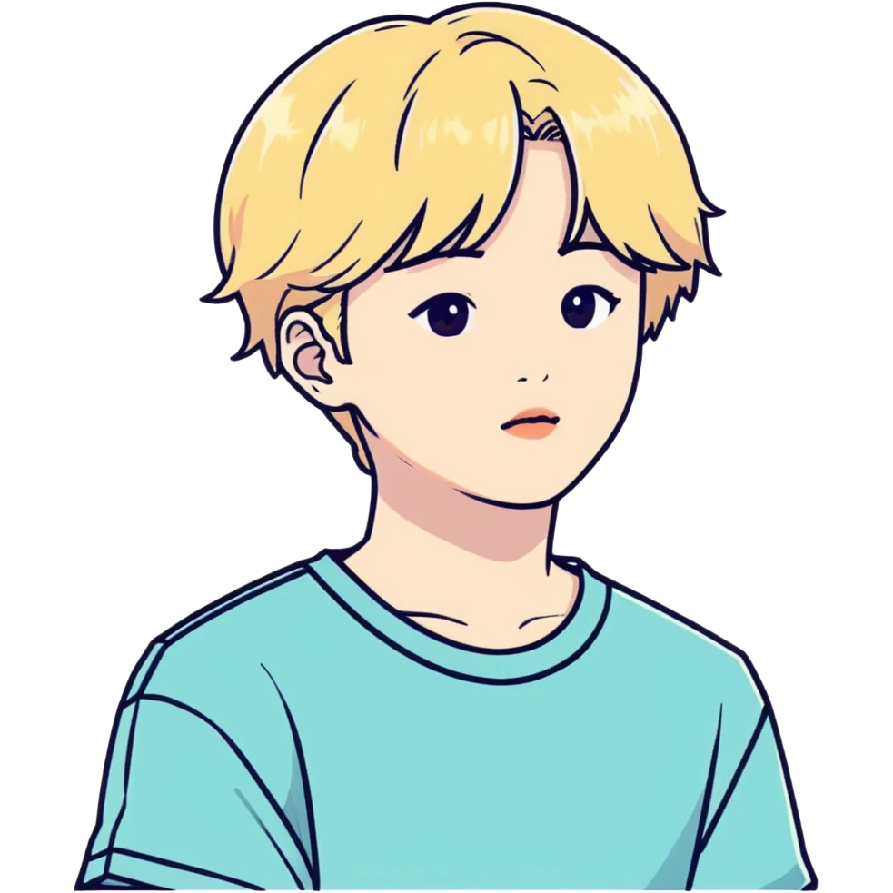 Blonde Jimin BTS  emoji