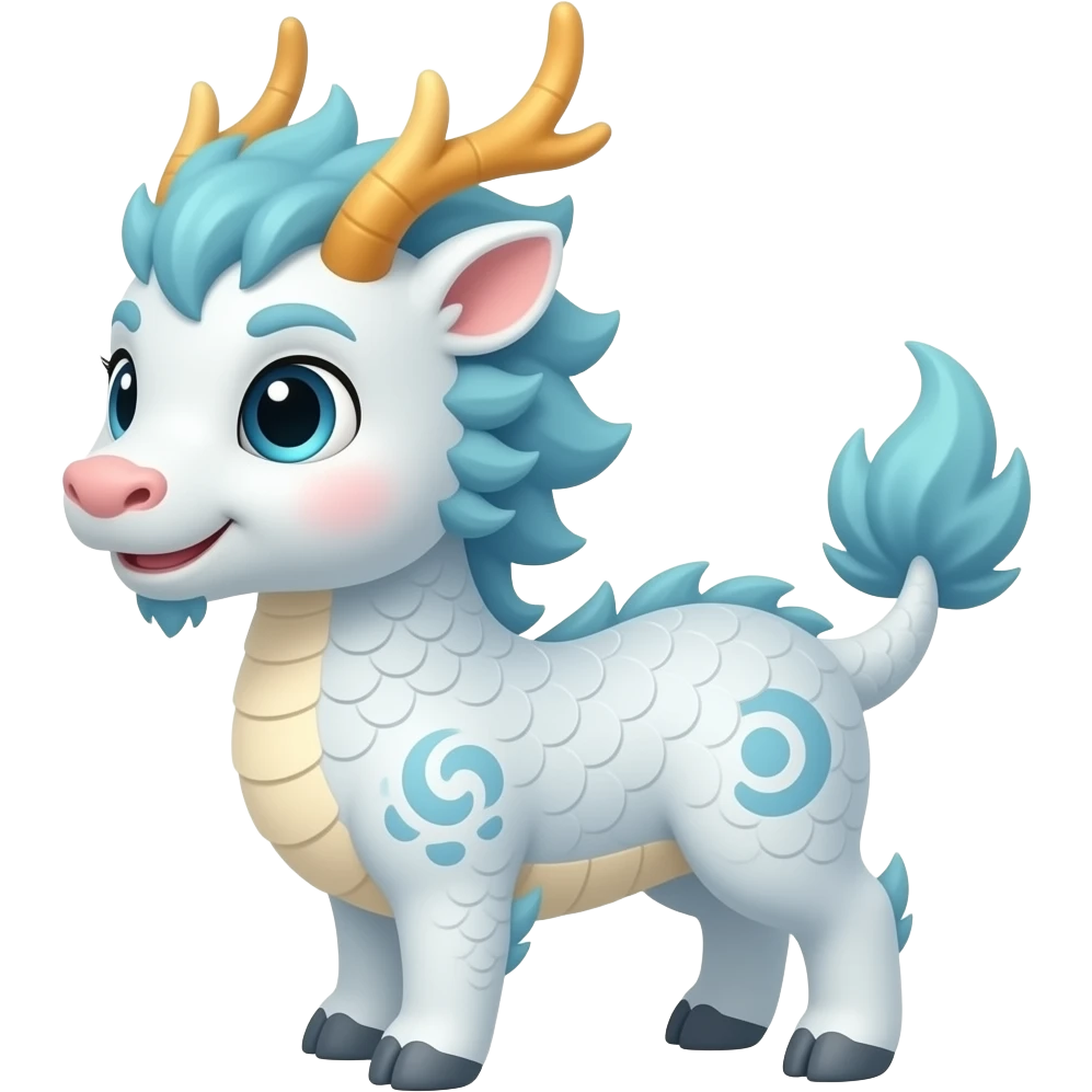 Baby white Qilin emoji
