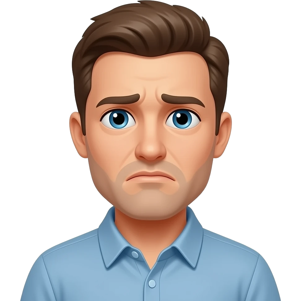 The man feels Upset. emoji