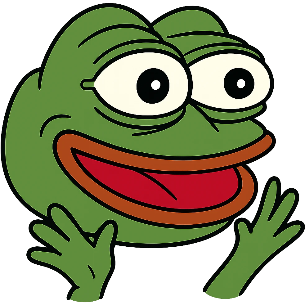 excited pepe the frog emoji