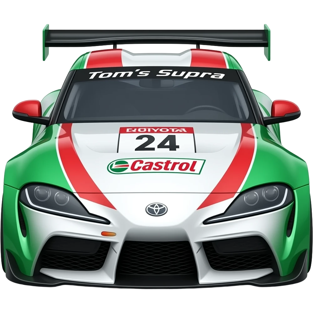 Toyota supra race car, toms supra, castrol, LM GT race car emoji