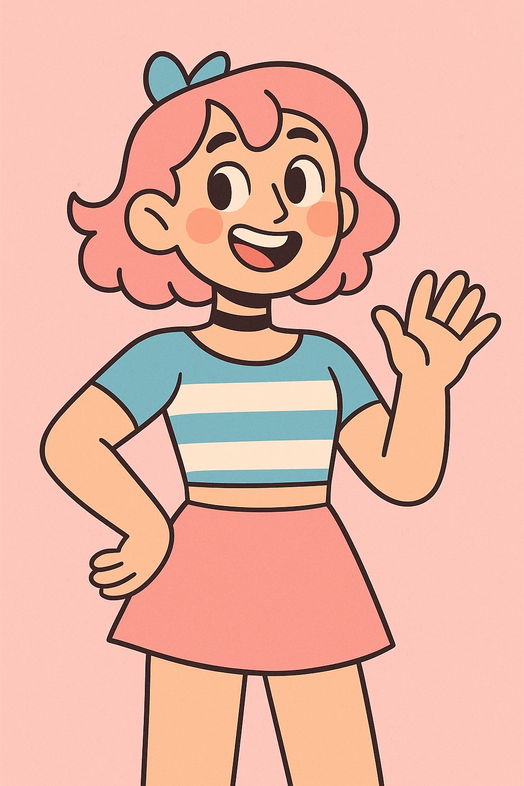 cute femboy with a smile emoji
