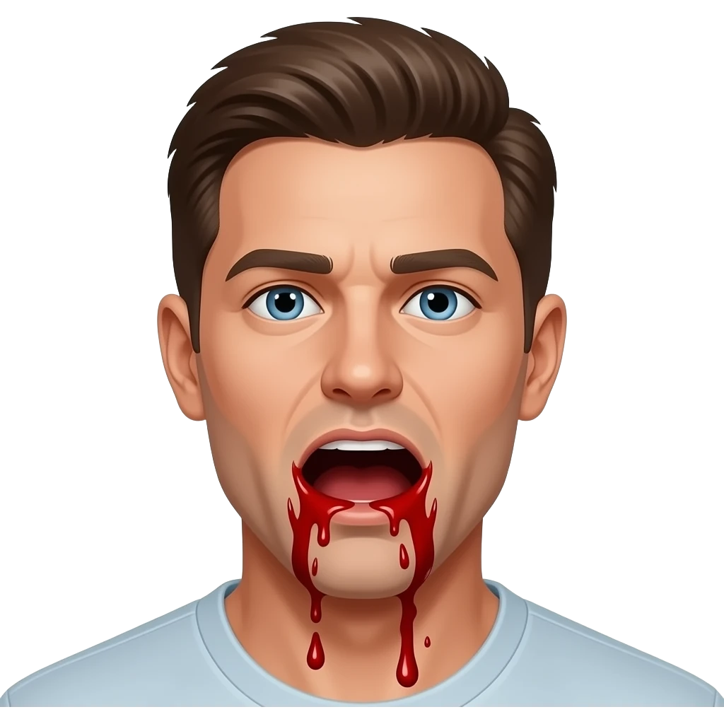 charlie kirk spewing blood from his throat emoji