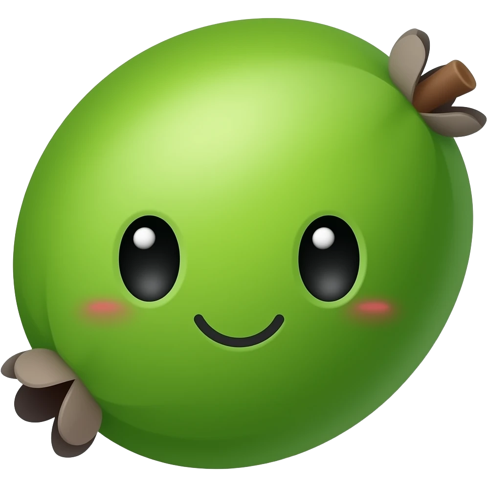 Kawaii feijoa emoji