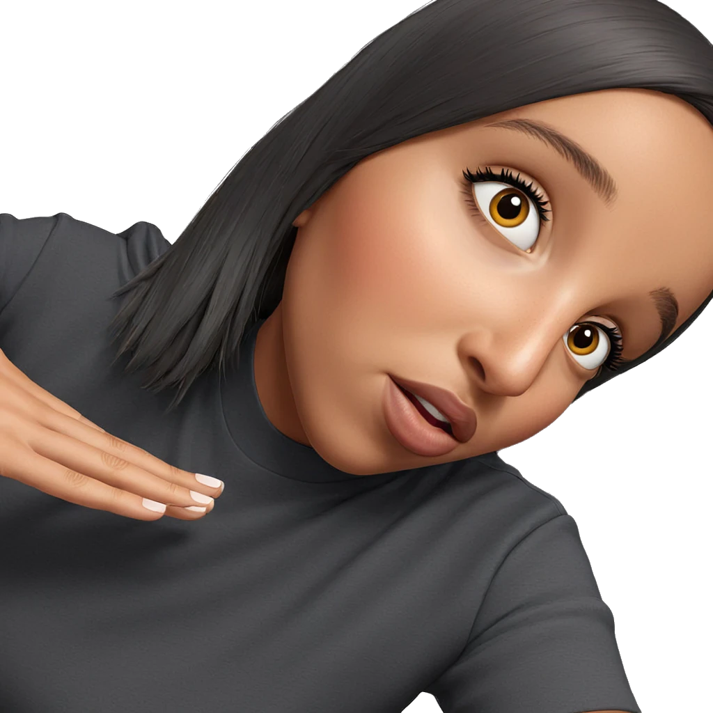 realistic portrait of girl emoji