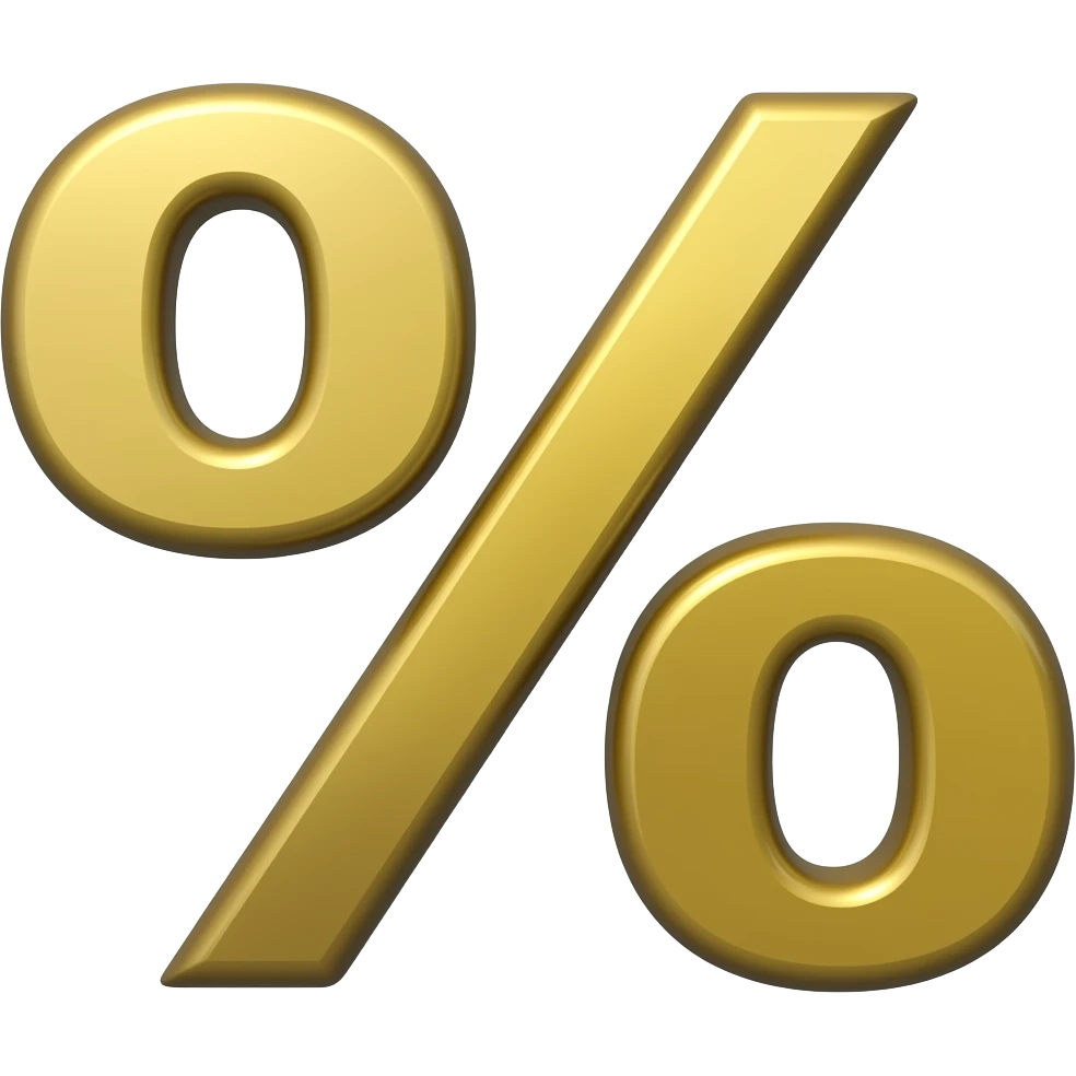 flecha para arriba al lado un % emoji