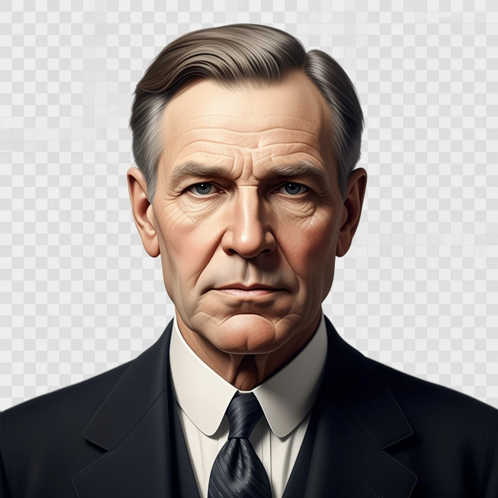 Generate in realistic style Henry Ford. png on transparent background emoji