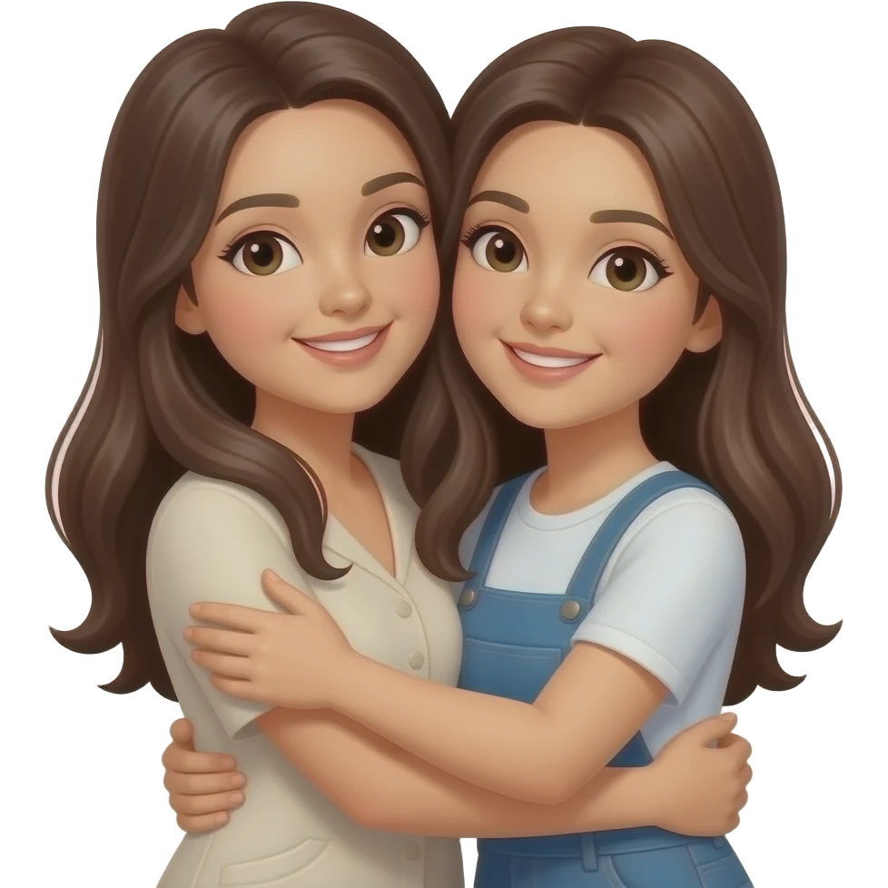 dos mujeres abrazandose emoji