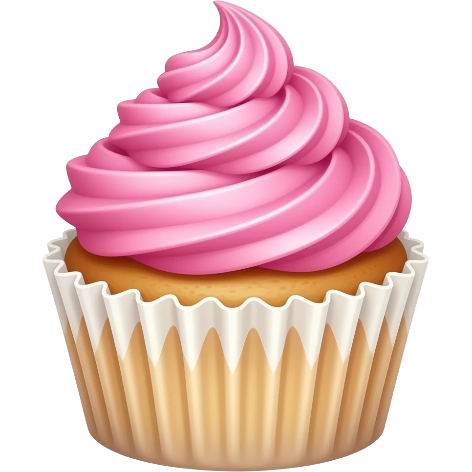 Cupcake with pink icing emoji