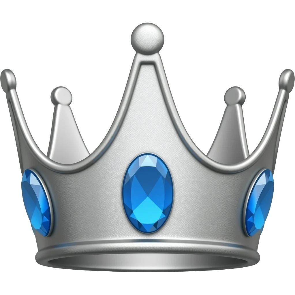 Change the stones to blue and the gold silveralso make this a queens crown emoji