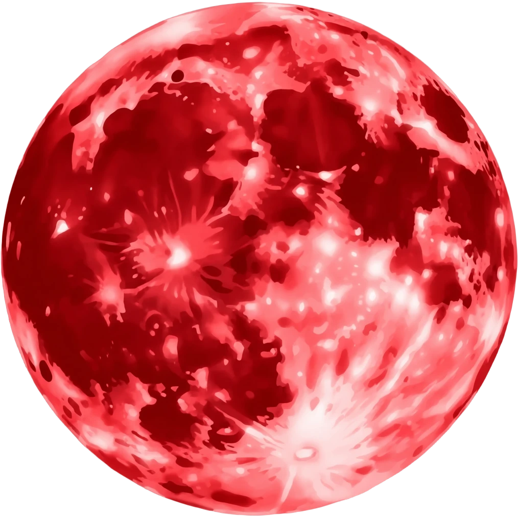 Bloody moon emoji