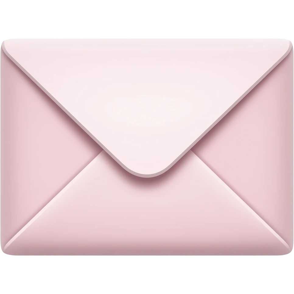 pastel email, with soft shadows, gentle sparkle, clean girl vibes emoji