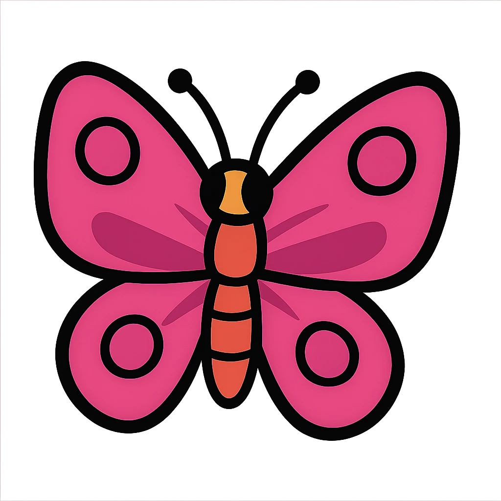 pink butterfly emoji