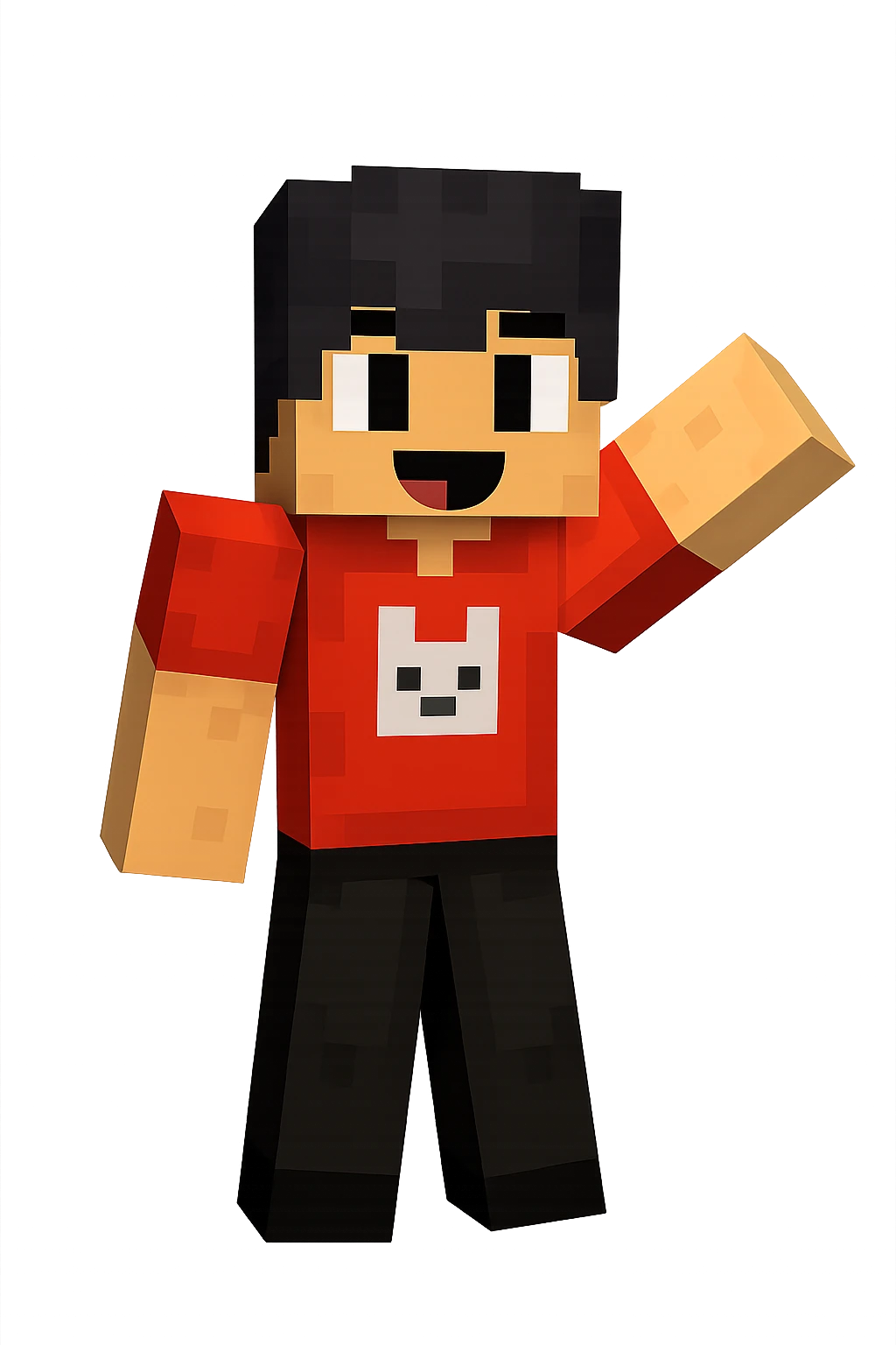 Extract the character from the background, including the clothes and accessories they are wearing, and place on a transparent background. Keep the original style and appearance exactly the same. emoji
