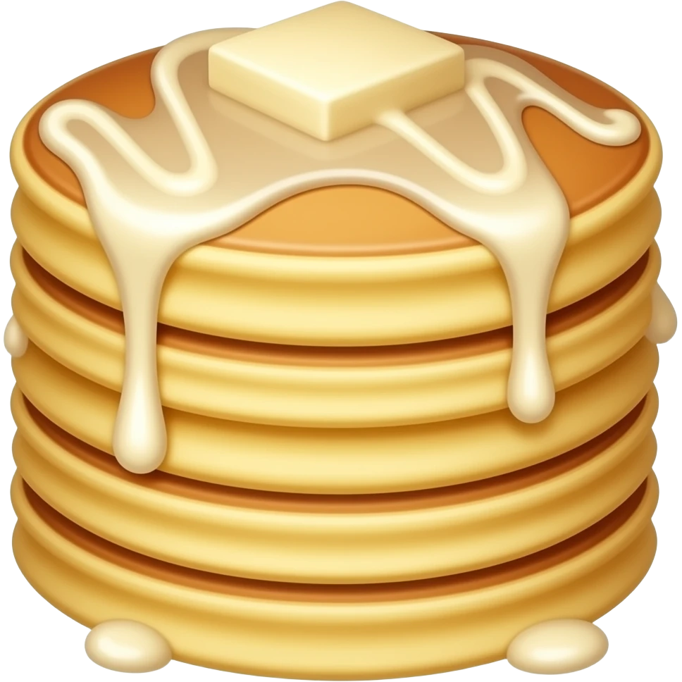 White chocolate dipped pancakes emoji