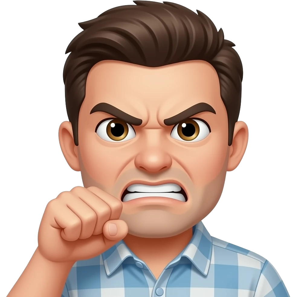 regualr emoji with fist close to mouth with cheek sticking out just a little emoji