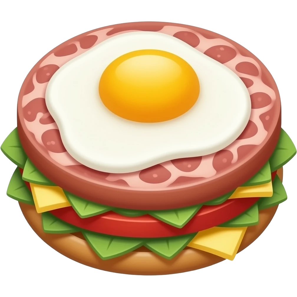 meat milanese with egg emoji