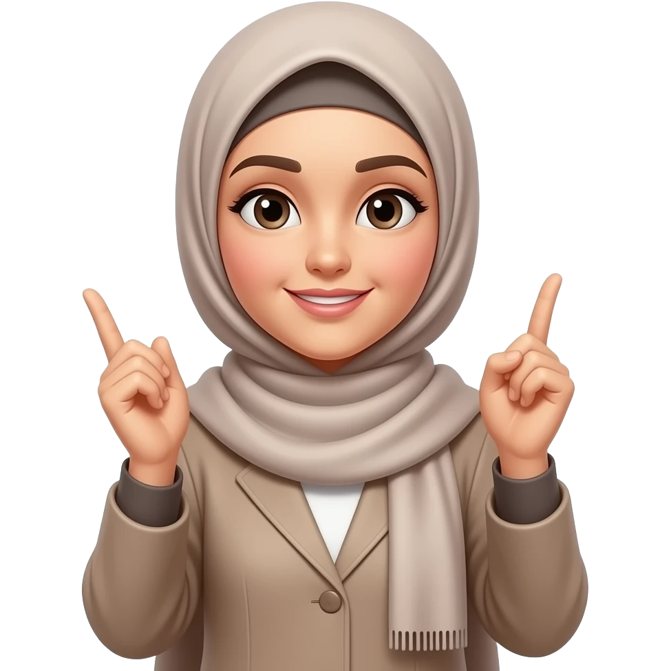 Hijabi woman saying Salam emoji
