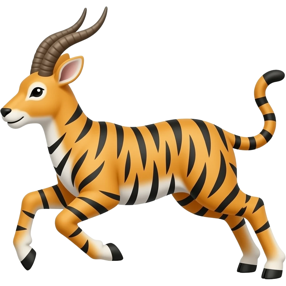 Antelope pouncing Tiger icon emoji