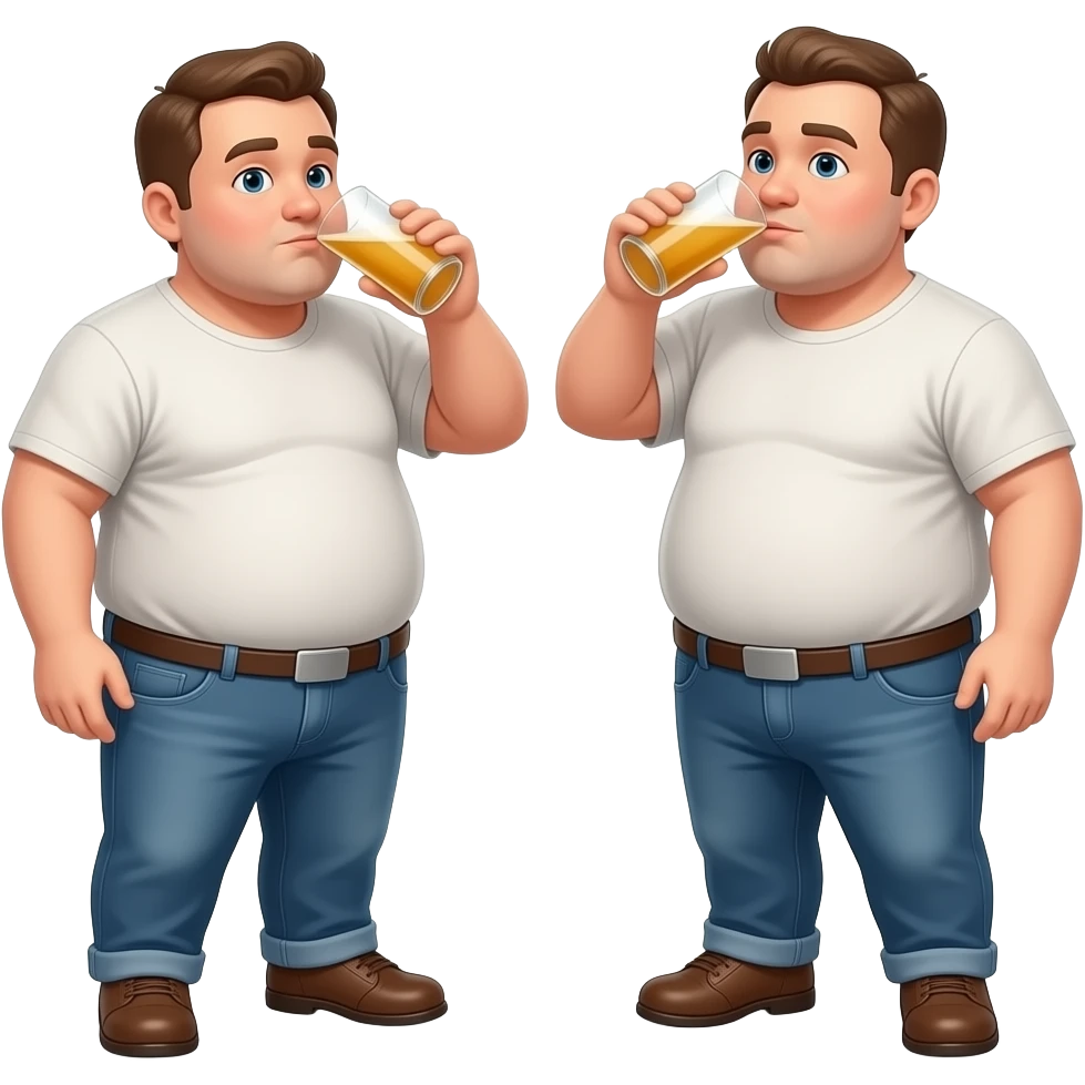 chubby men drinking cum emoji