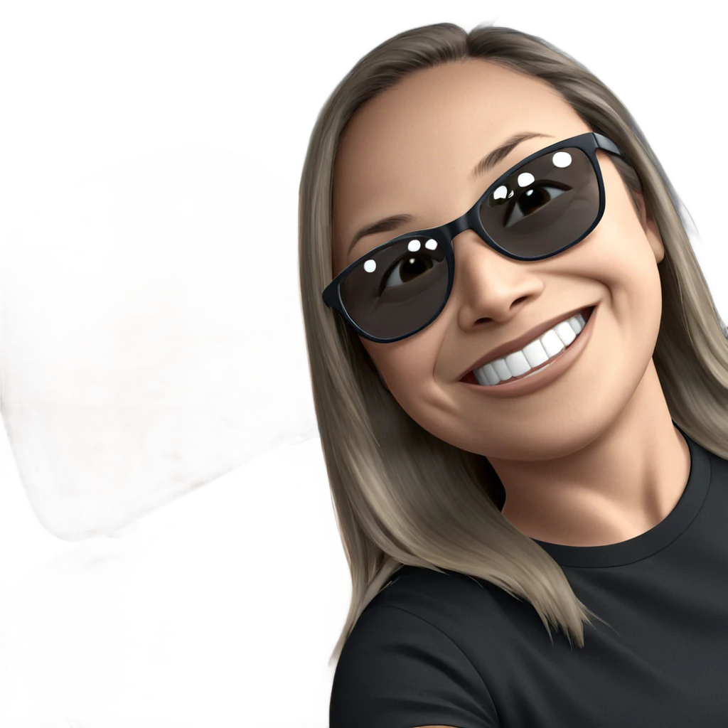 smiling girl in car interior emoji