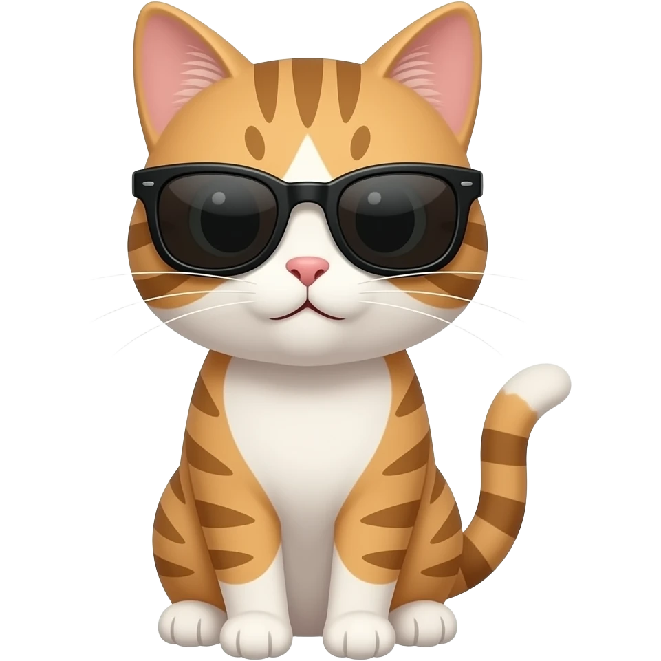 Cat wearing sunglasses emoji